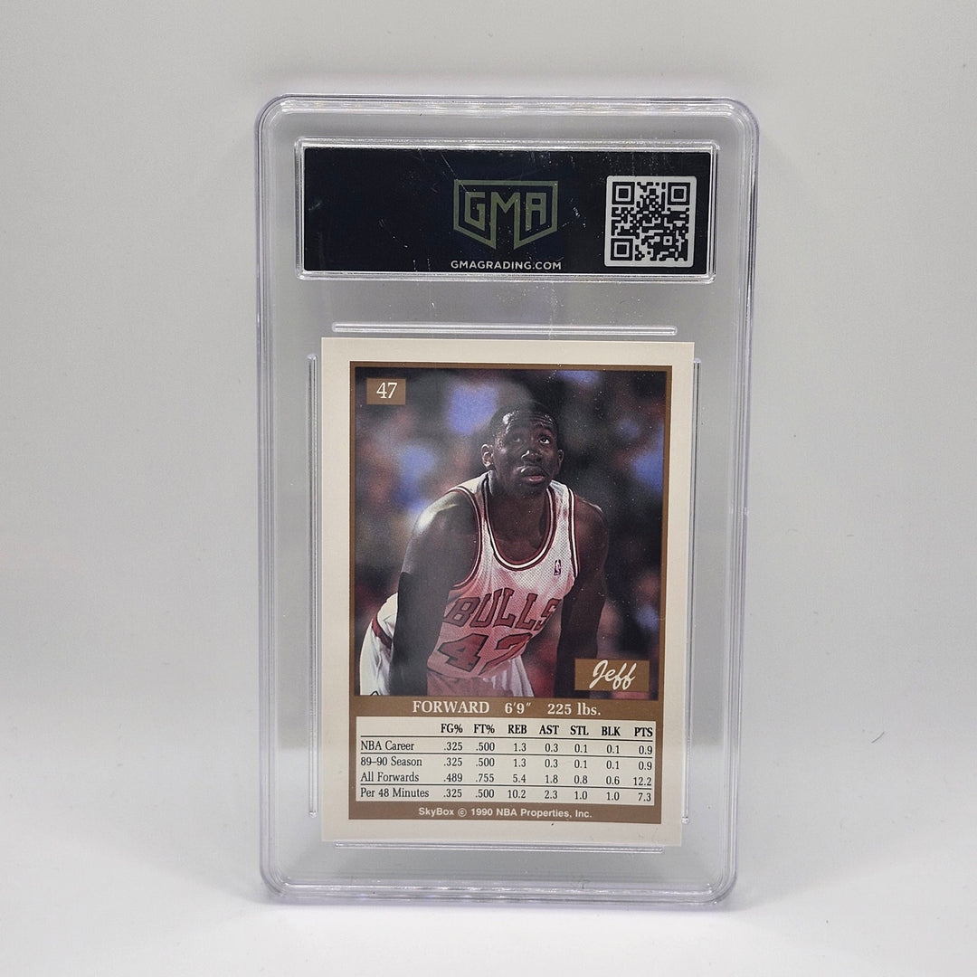 1990 SkyBox Jeff Sanders Rookie Card #47 Chicago Bulls GMA 8.5 NM-MT+