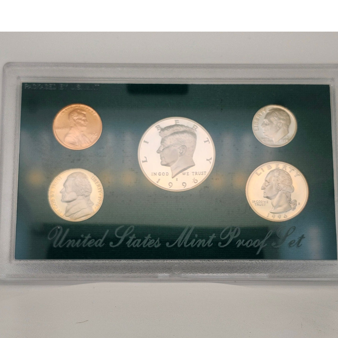 1996-S United States Mint Proof Set 5-Piece Original Packaging OGP COA Black Box
