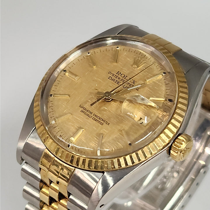 Rolex Datejust 16013 Two-Tone 18K Gold & Steel Champagne Dial Automatic Watch