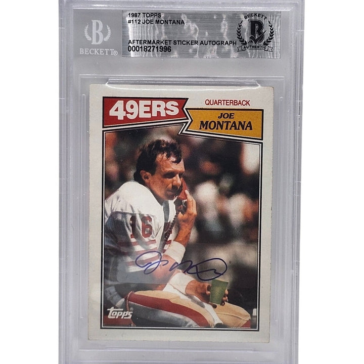 1987 Topps Joe Montana #112 Signed Aftermarket Autograph BAS Authentic 49ers