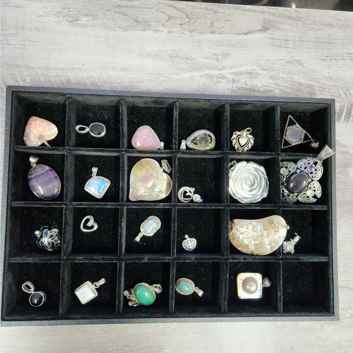 925 Sterling Silver Assorted Natural Stone Pendant & Earrings Unique Design starting at 29.99