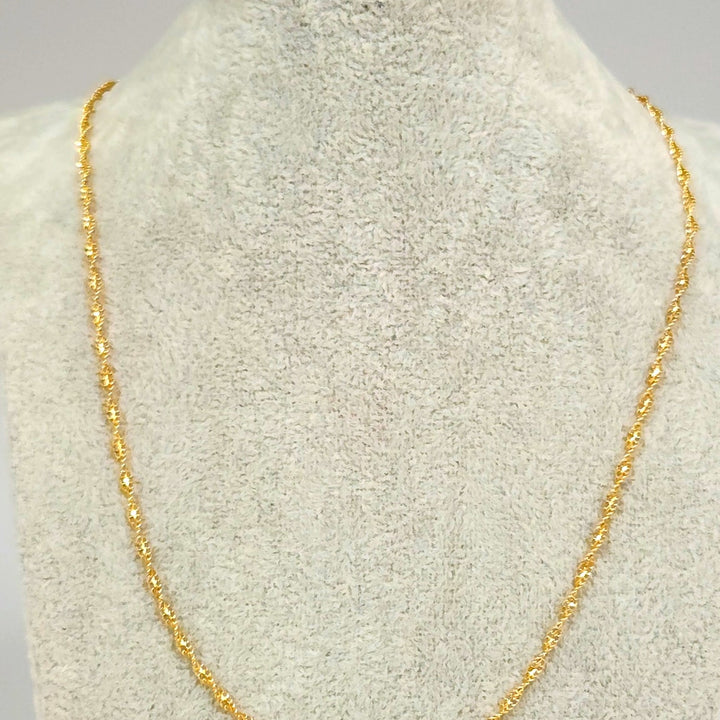 14k Yellow Gold Diamond-Cut Rope Chain Necklace Twisted Textured Design 18"