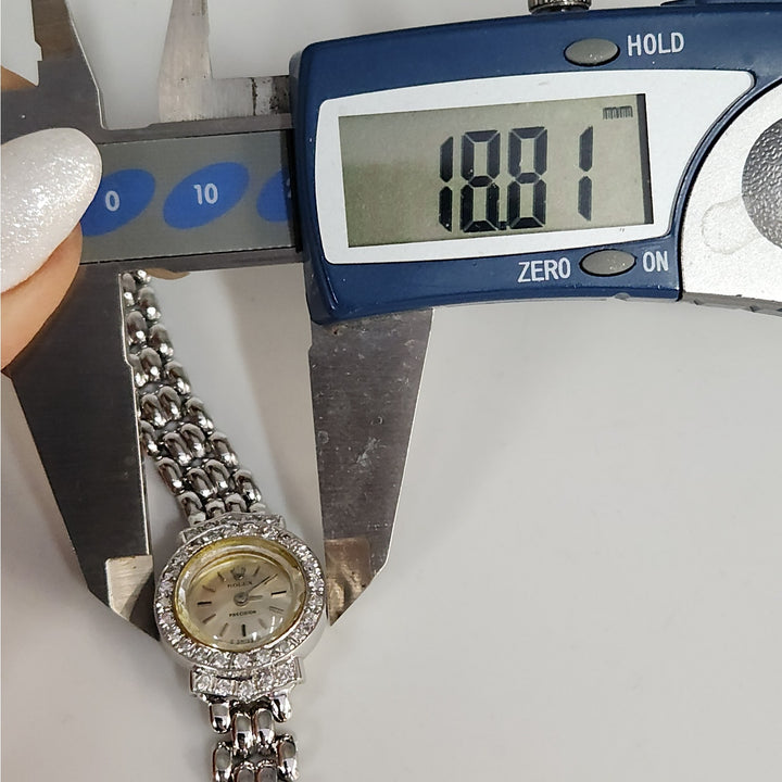 Vintage Rolex Precision 2604-9 18K White Gold Diamond Ladies Watch- Serviced