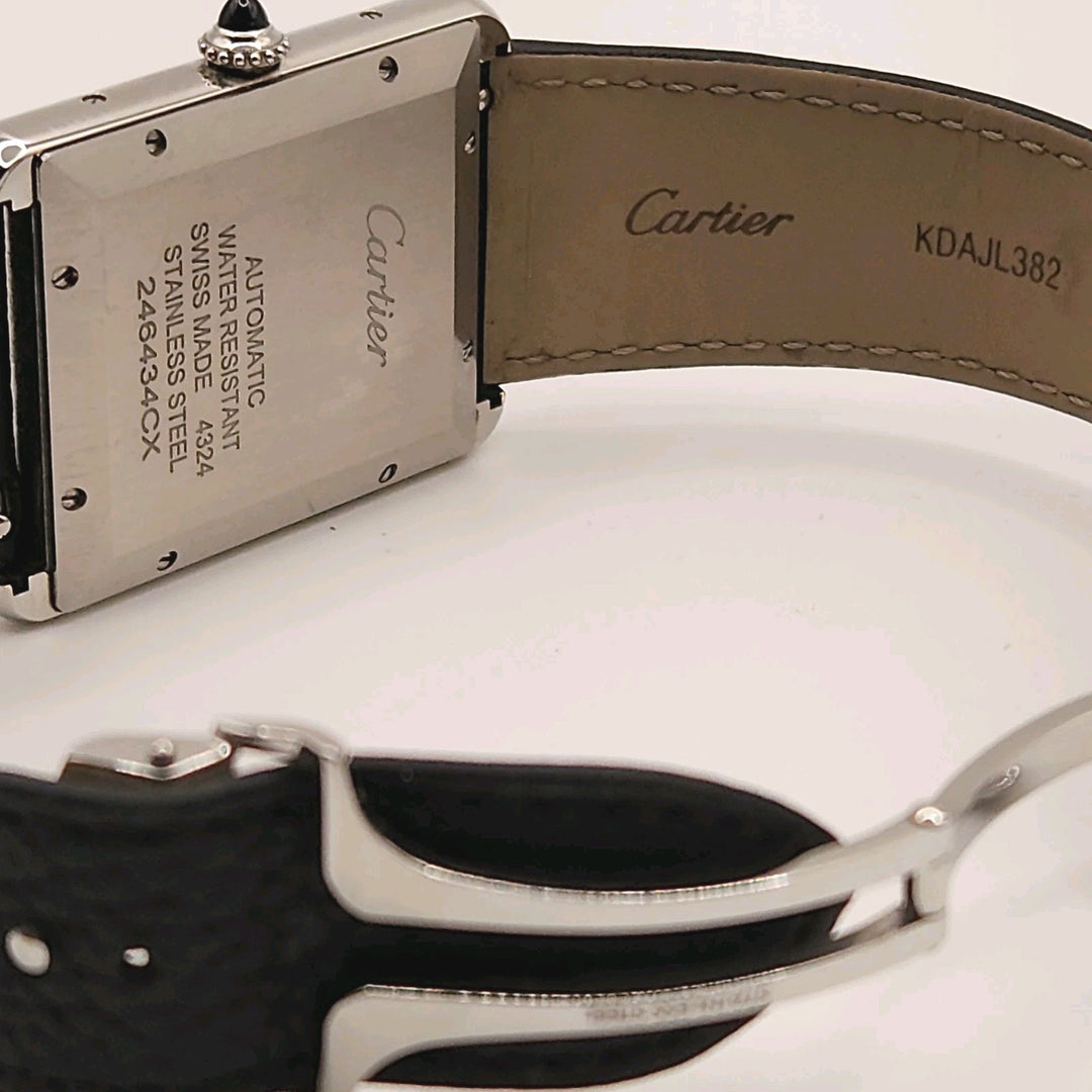 Cartier Tank Automatic Water Resistant 4324 stainless Watch