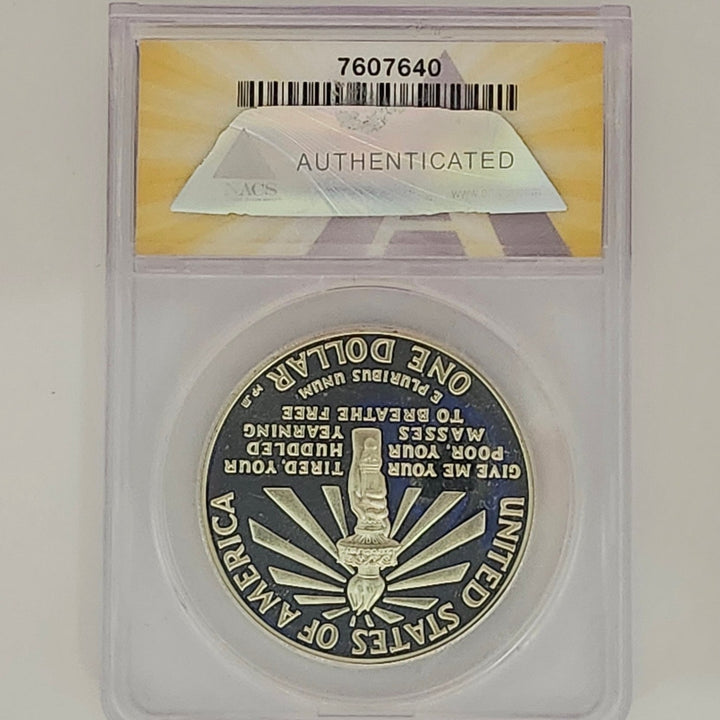 1986-S Statue of Liberty Centennial Silver Dollar ANACS PF69 DCAM Proof Coin