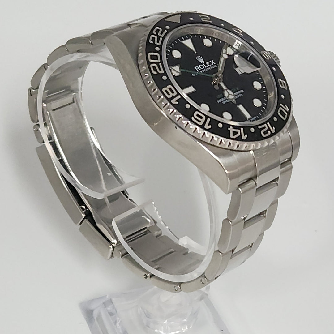Rolex GMT Master Black Dial Stainless Steel Watch