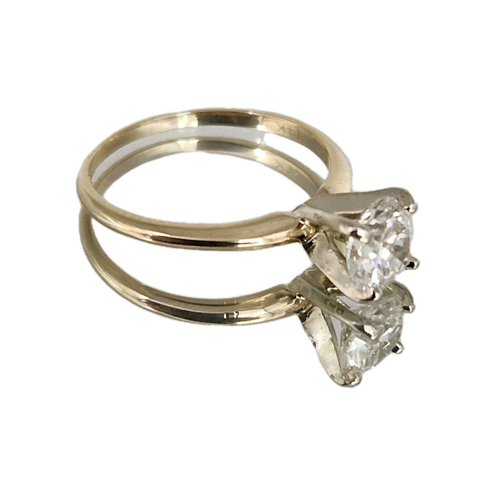 14k Yellow Gold Round Brilliant Diamond Lab Grown Engagement Ring 1.03 Ct, S6.25