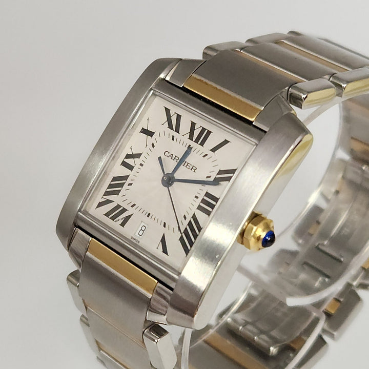 28MM Cartier Tank Francaise 2302 18k Two Tone Unisex Automatic Watch