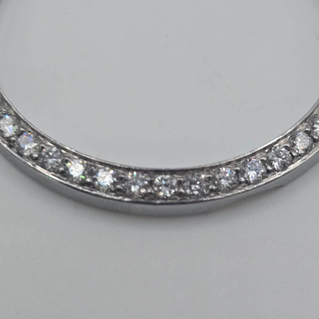 36mm Aftermarket Lab Diamond Bezel Stainless Steel 1-Row