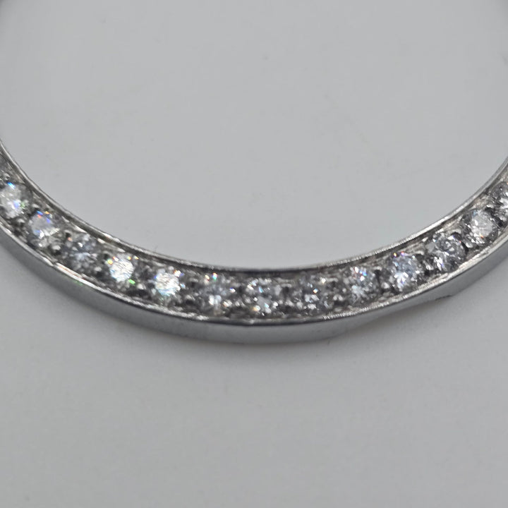 36mm Aftermarket Lab Diamond Bezel Stainless Steel 1-Row