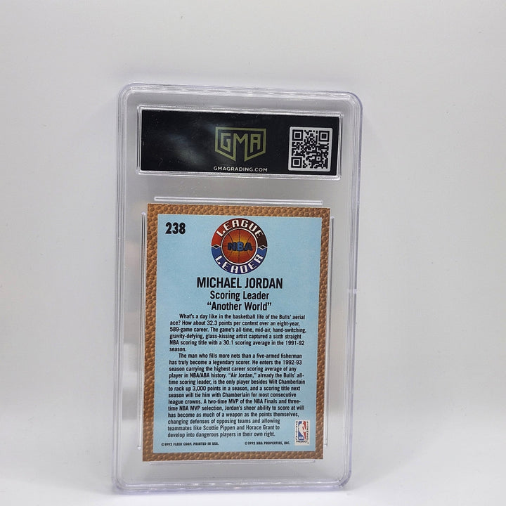 1992 Fleer Michael Jordan #238 League Leader GMA 8 NM-MT Chicago Bulls Card