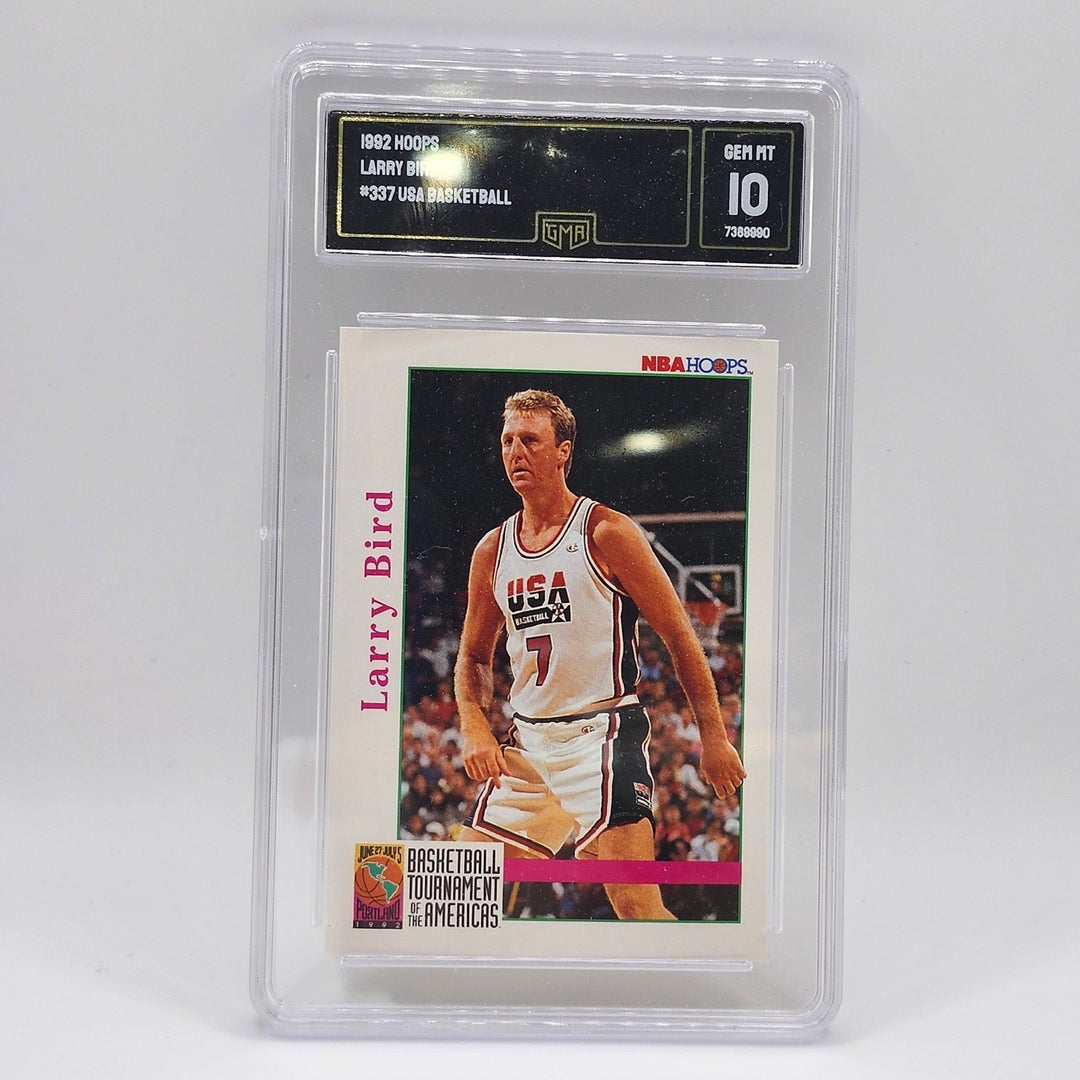 1992 NBA Hoops Larry Bird USA Basketball #337 GMA 10 GEM MT Dream Team Card