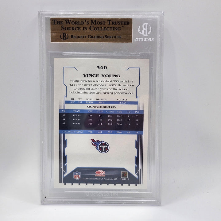 2006 Score Vince Young Rookie RC #340 BGS 9.5 GEM MINT Tennessee Titans