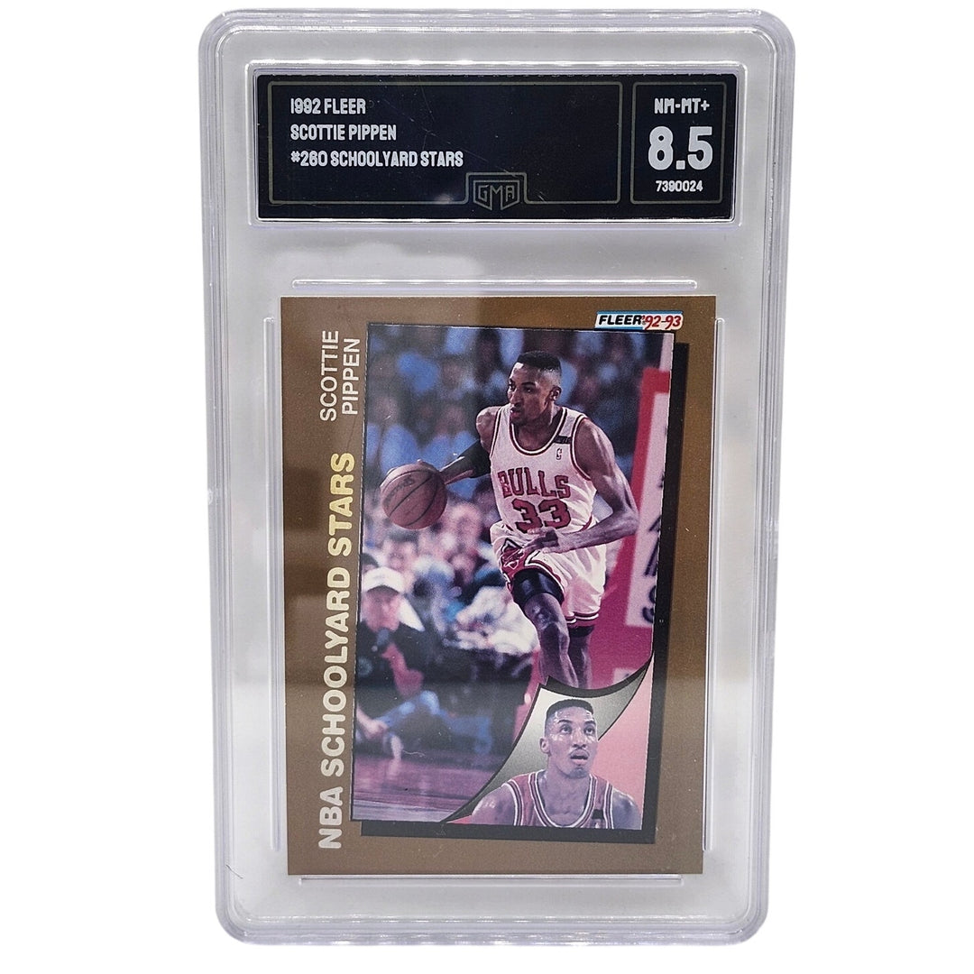 1992 Fleer Scottie Pippen #260 NBA Schoolyard Stars Chicago Bulls GMA 8.5 NM-MT+