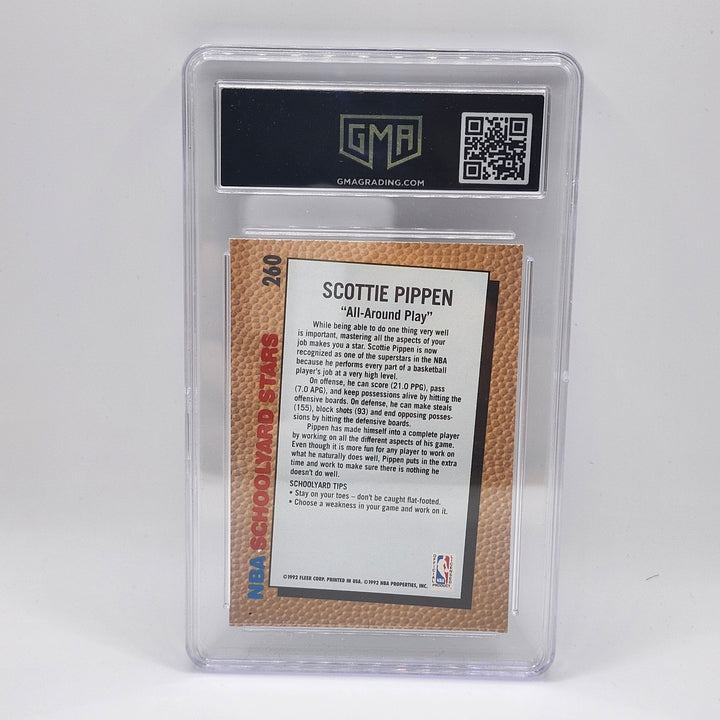 1992 Fleer Scottie Pippen #260 NBA Schoolyard Stars Chicago Bulls GMA 8.5 NM-MT+