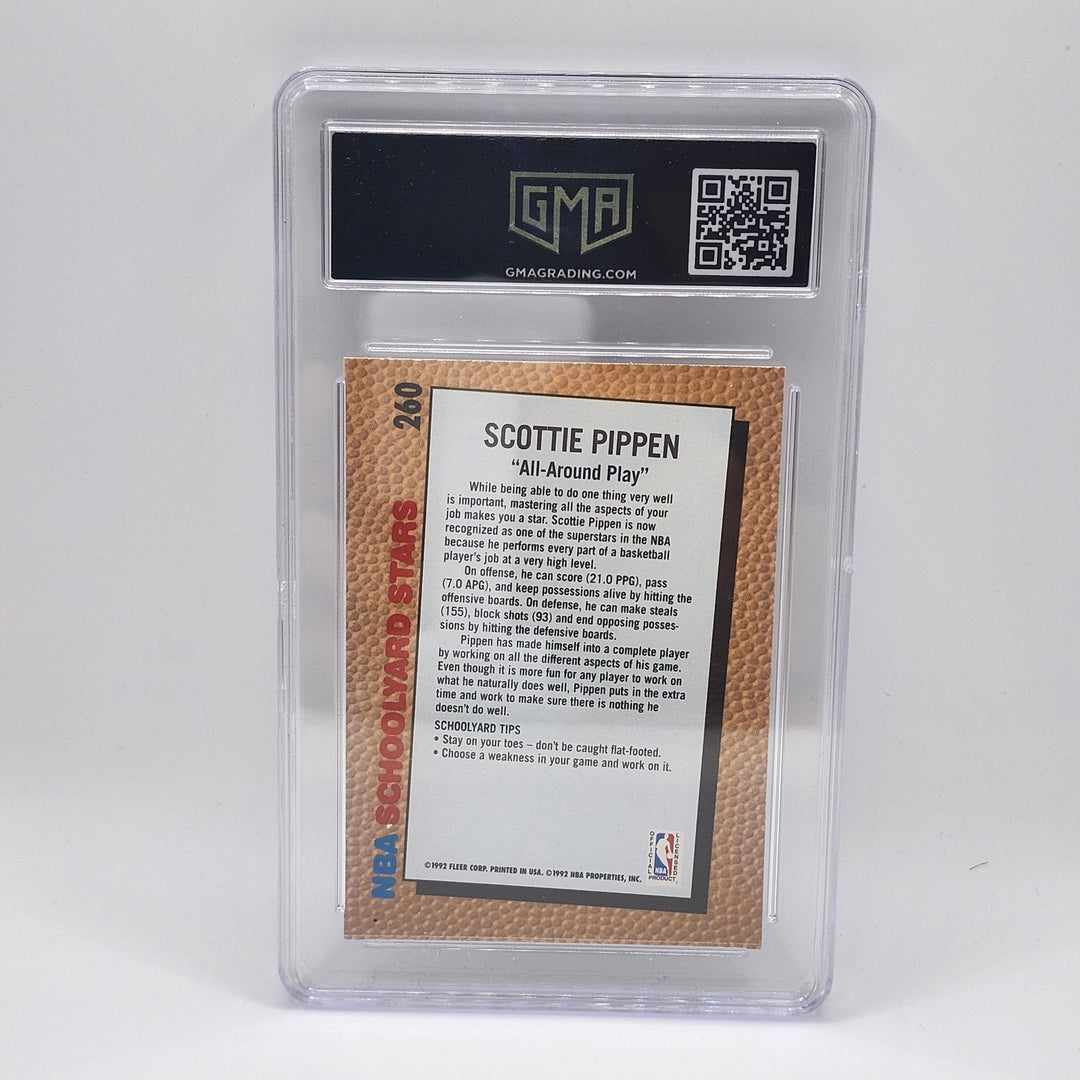 1992 Fleer Scottie Pippen #260 NBA Schoolyard Stars Chicago Bulls GMA 8.5 NM-MT+