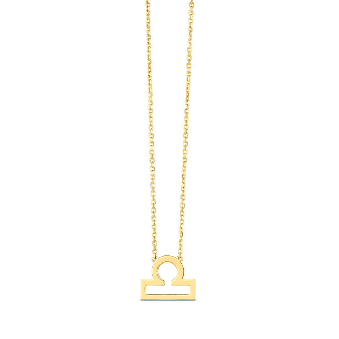 14K Gold Libra Necklace