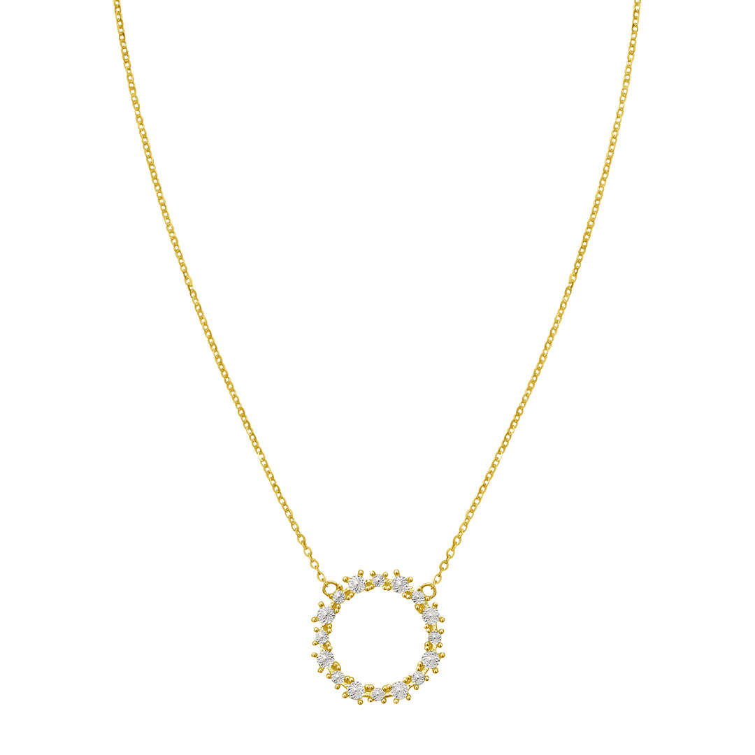 14K DiamonOro Circle Necklace