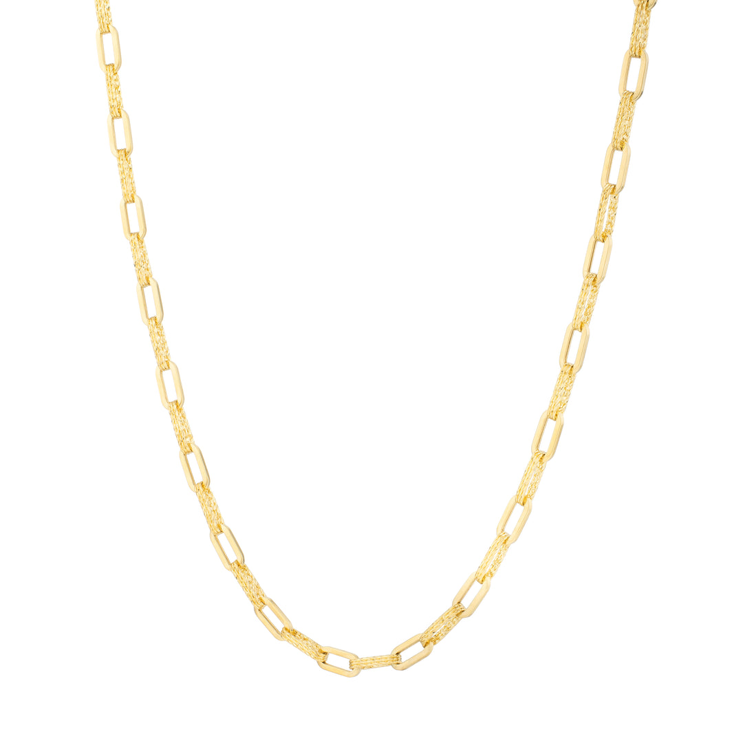 14K 4mm DiamantÃ© Paperclip Necklace
