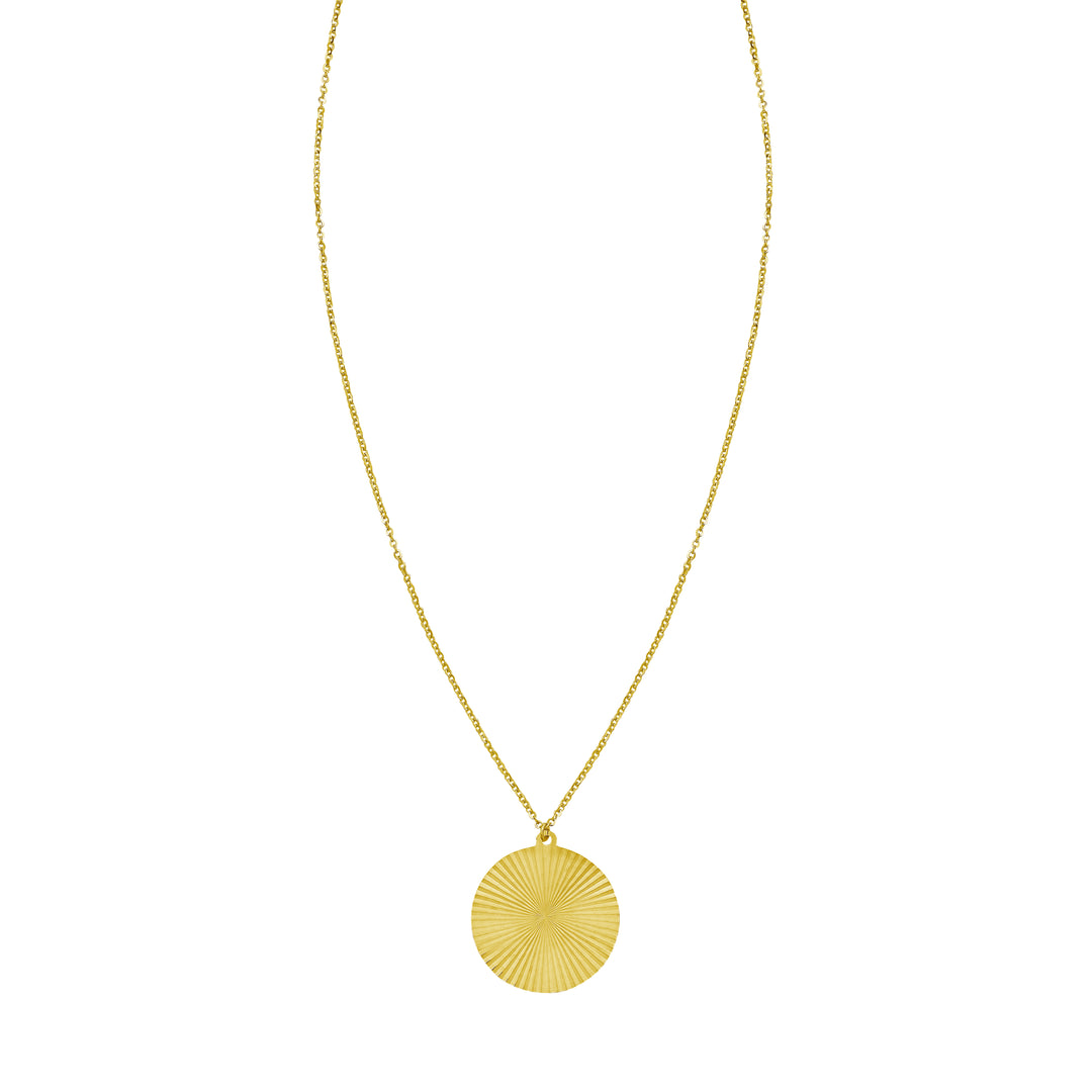 14K Radiating Circle Necklace