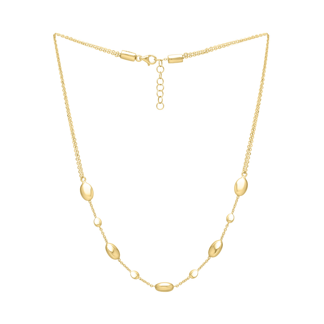 14K Adjustable Puff Pebble Bracelet/Anklet