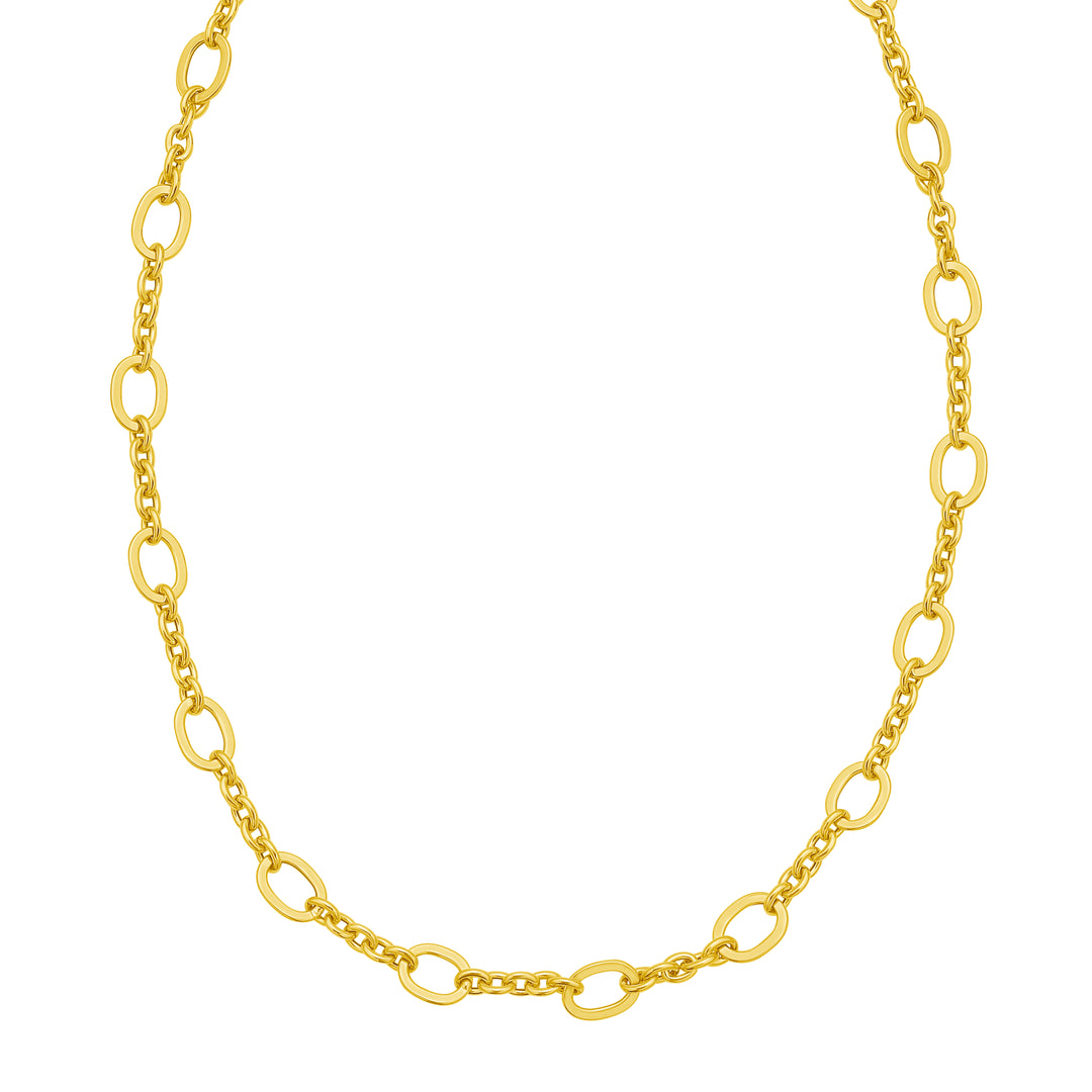 14K Five & One Oval Link Chain