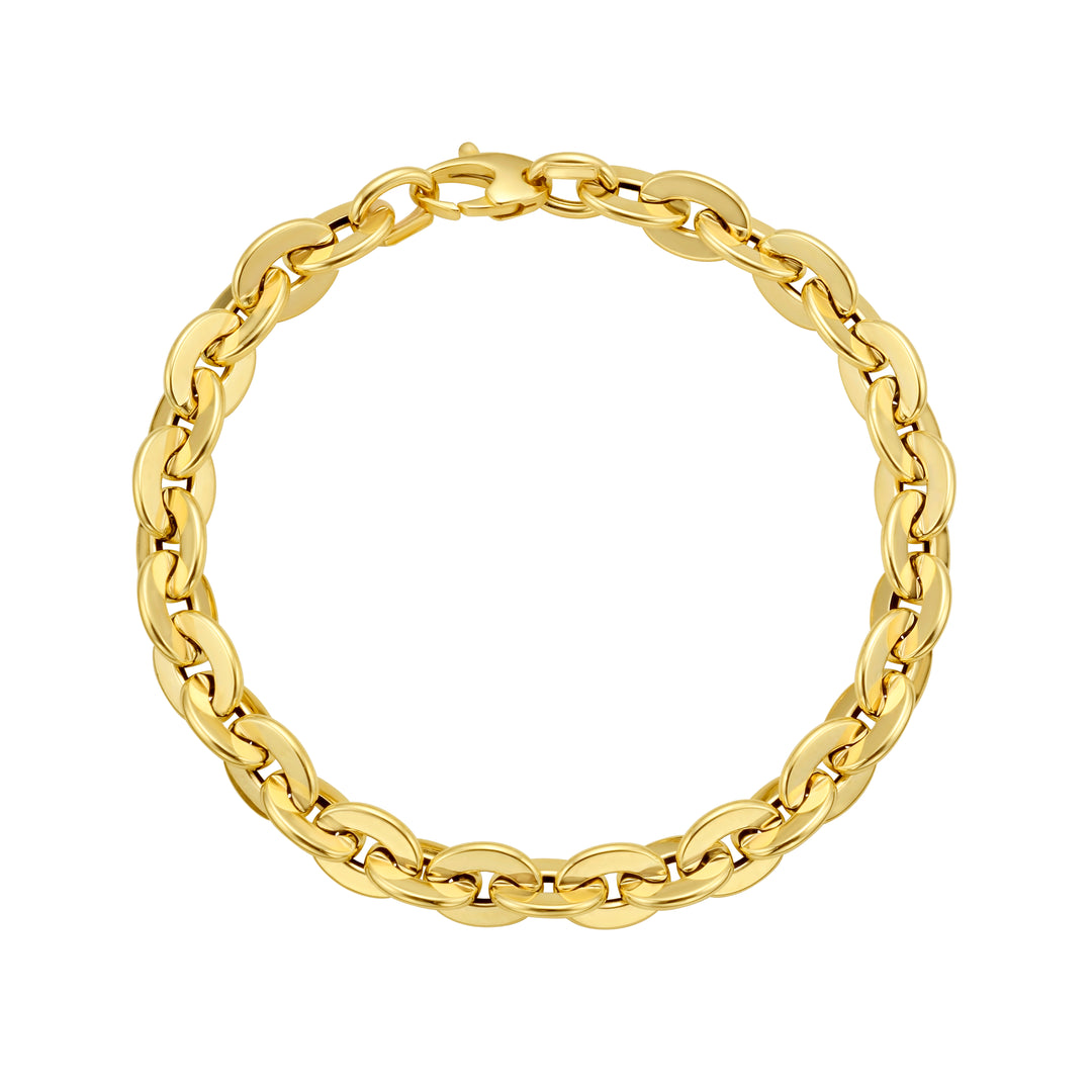 14K Mirror Rolo Link Chain