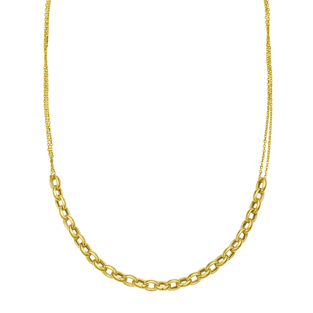 14K Adjustable Rolo Link Necklace