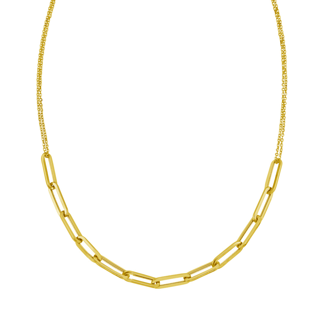 14K Adjustable Paperclip Necklace