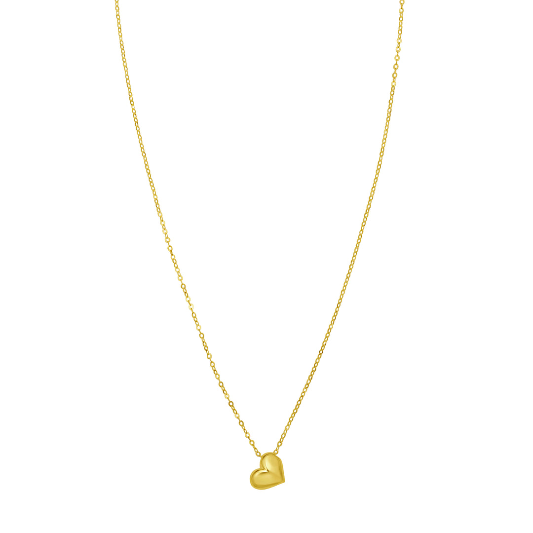 14K Puffed Mini Heart Pendant