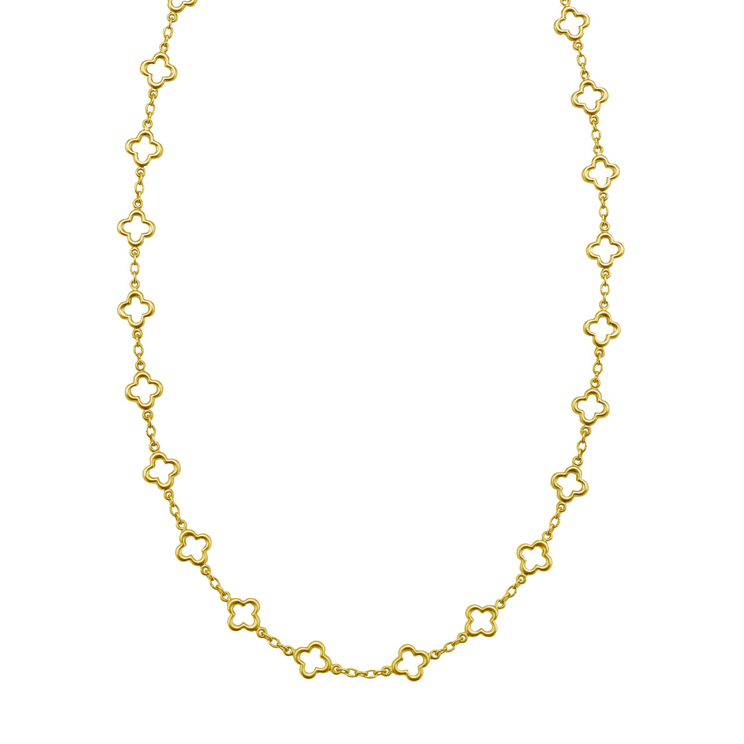 14K Clover Link Necklace