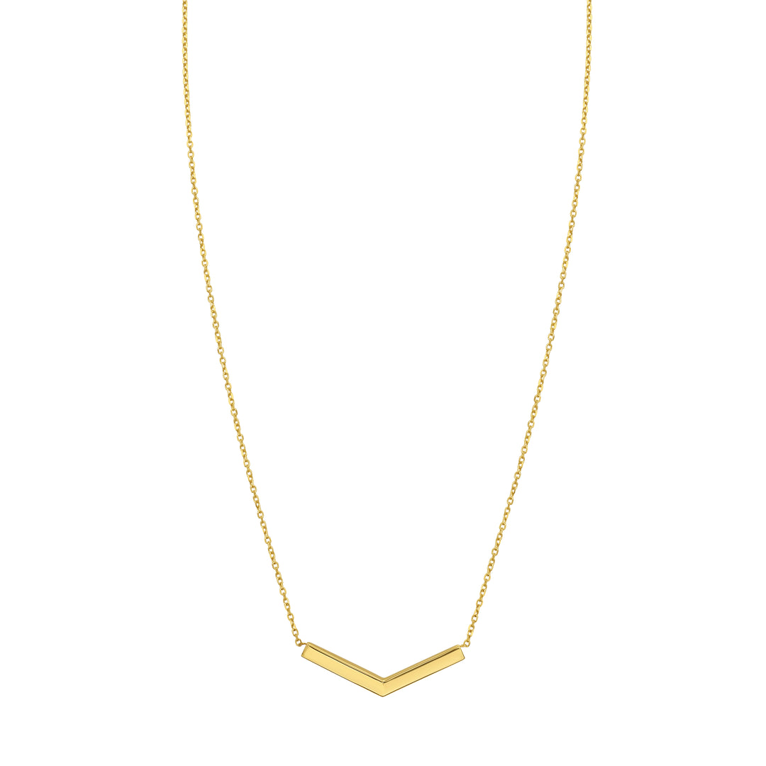 14K Chevron Necklace