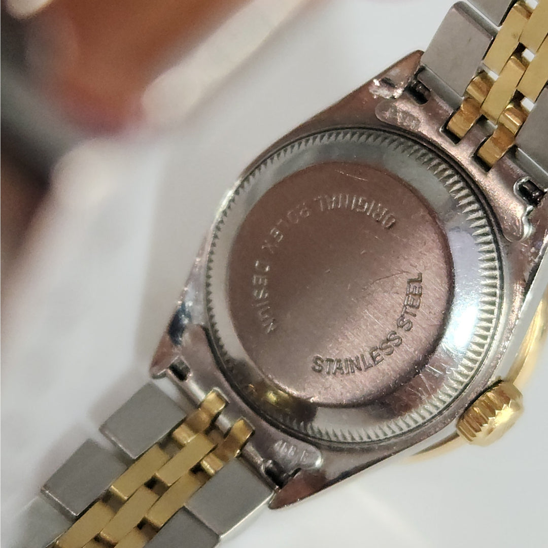 Rolex Lady Datejust 26mm Ref 69173 Two-Tone 18 k Gold Steel Diamond Dial & Bezel