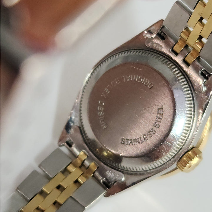 Rolex Lady Datejust 26mm Ref 69173 Two-Tone 18 k Gold Steel Diamond Dial & Bezel