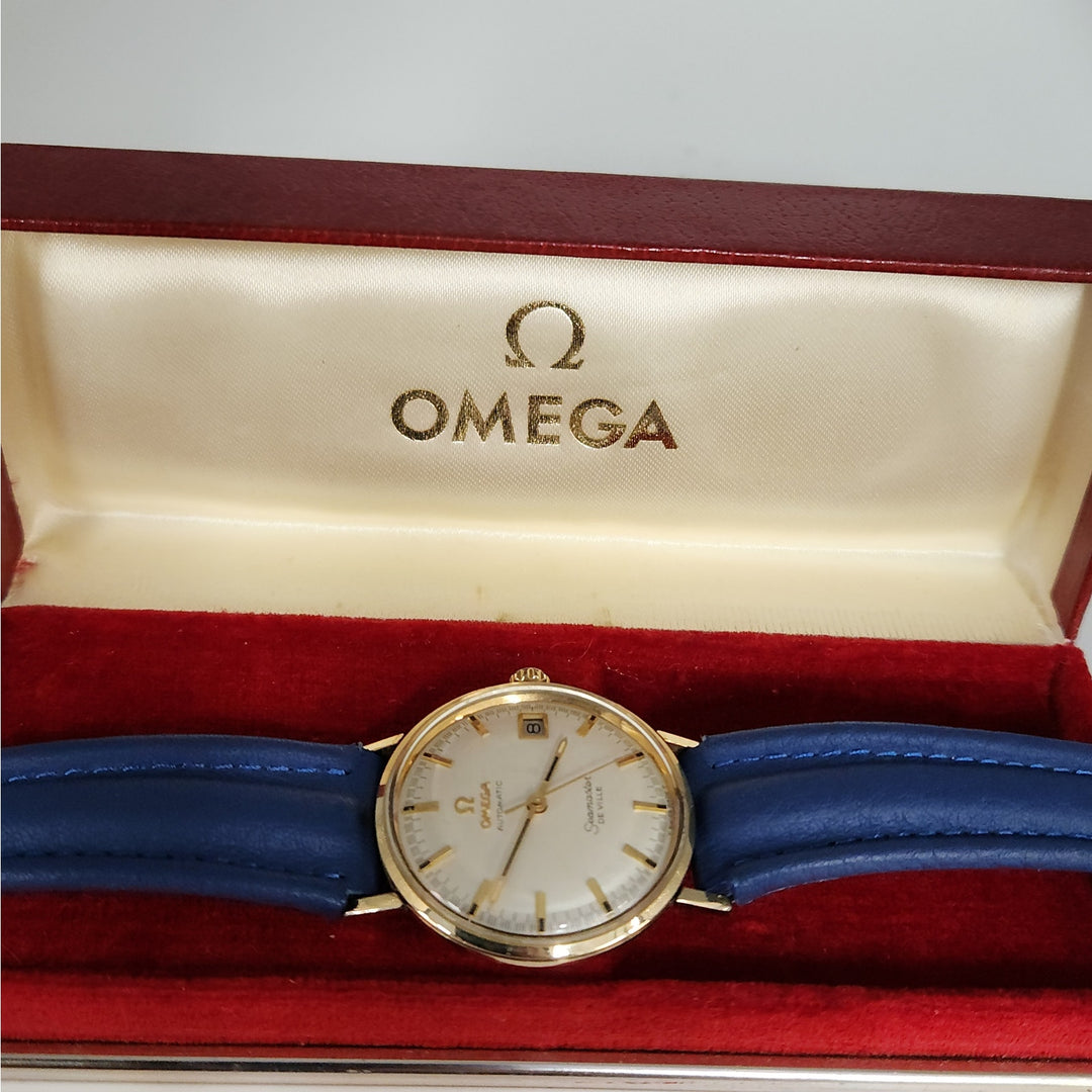 Vintage Omega Seamaster De Ville Automatic Solid 14K Gold Watch
