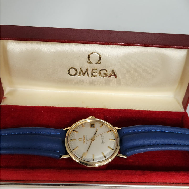 Vintage Omega Seamaster De Ville Automatic Solid 14K Gold Watch
