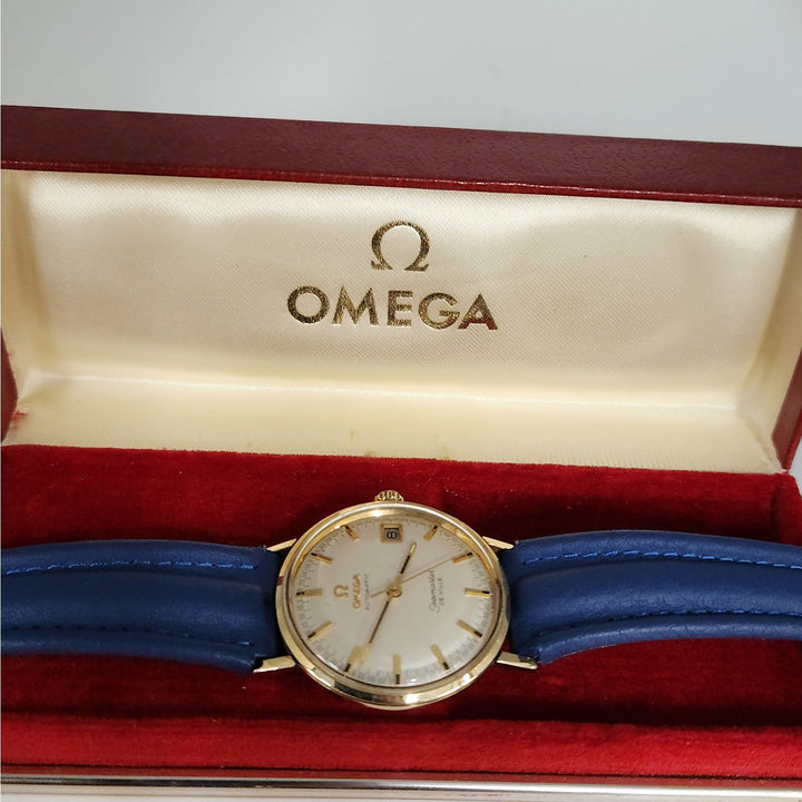 Vintage Omega Seamaster De Ville Automatic Solid 14K Gold Watch
