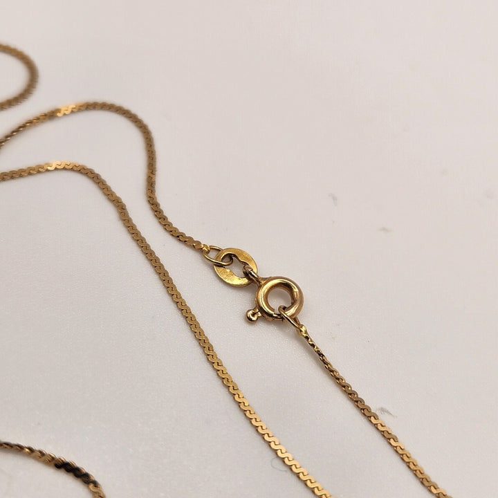 Whimsical 14k Yellow Gold Jester Natural Gemstones Pendant Necklace 16"
