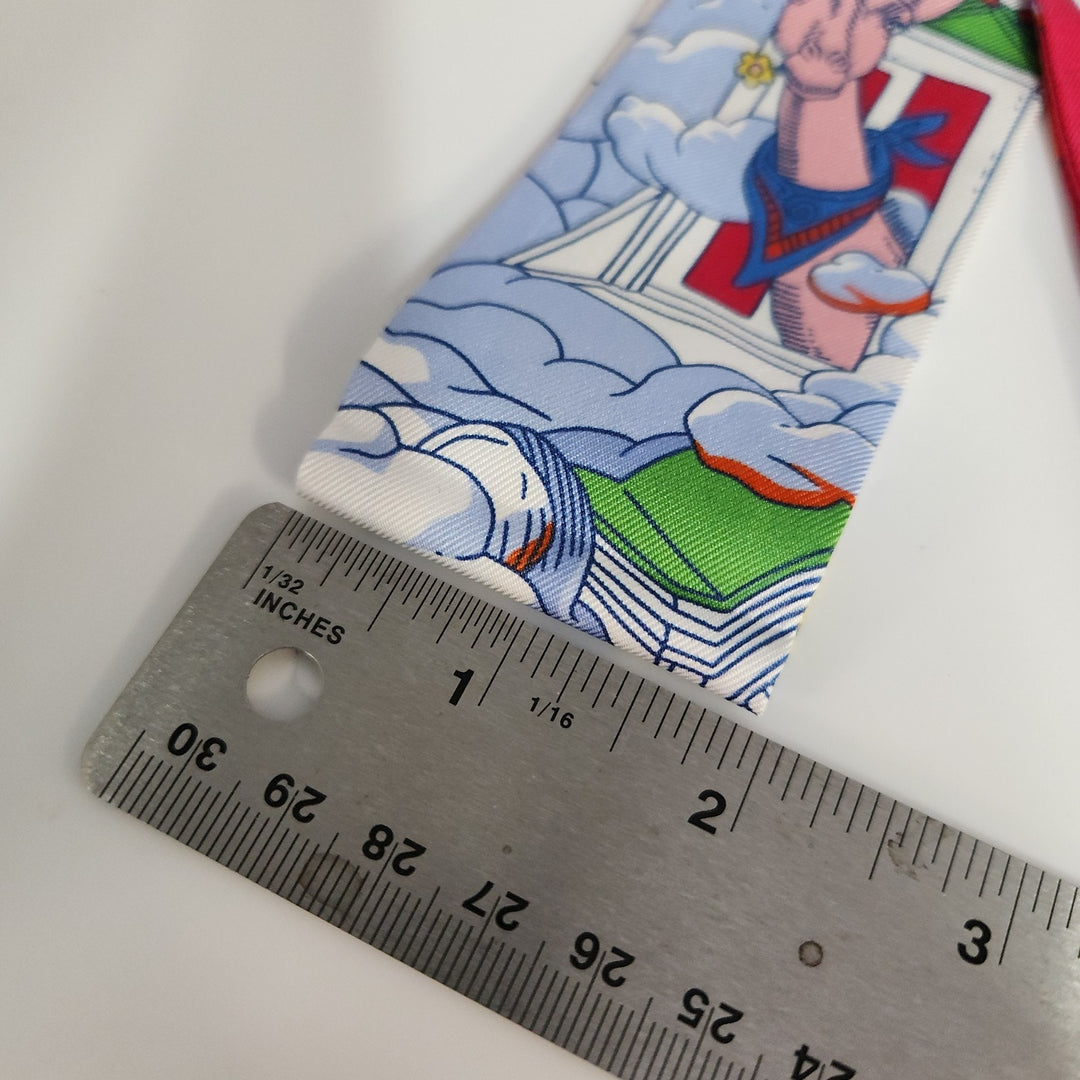 New Hermes Twilly Scarf 100% Silk QU/Fuchsia/Blue/ Multi Color