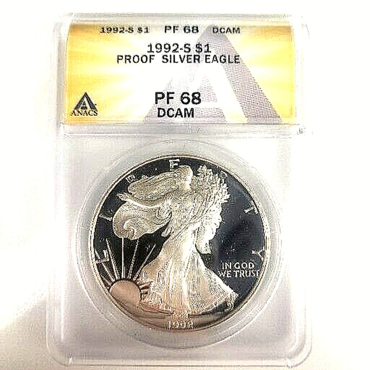 1992-S 1 Proof Silver Eagle PF 68 DCAM
