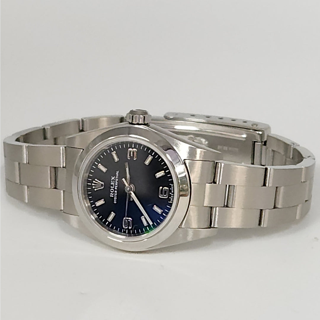 Rolex Oyster Perpetual Stainless steel with black explorer Dial, Model: 76080