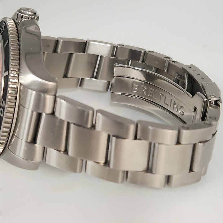 Breitling Superocean Orange Dial Stainless Steel Diver Automatic Chronometer