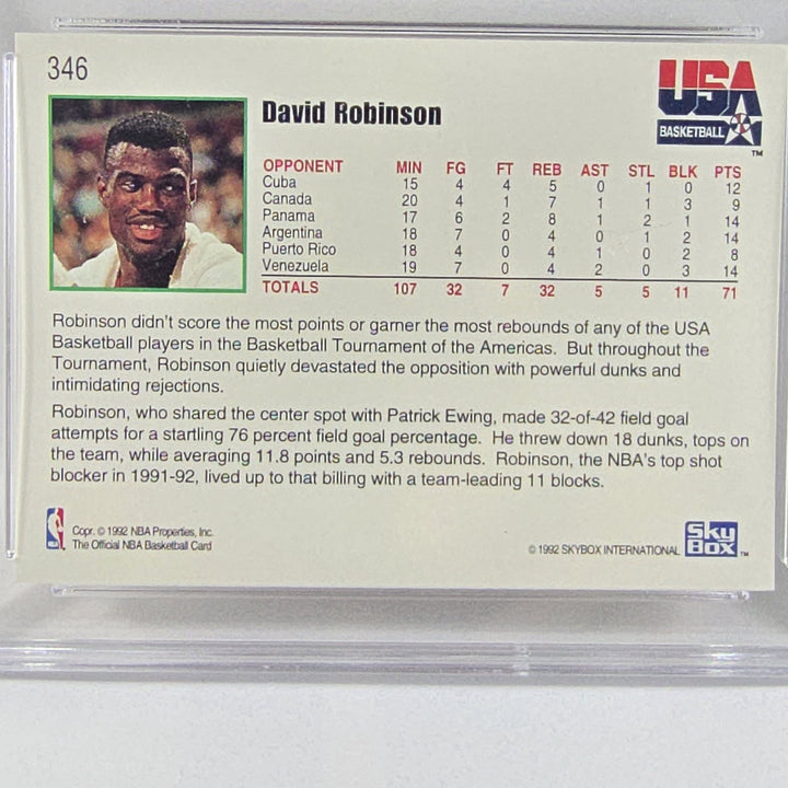 1992 Hoops David Robinson USA Basketball Tournament Of The Americas #346 MT 8 B2