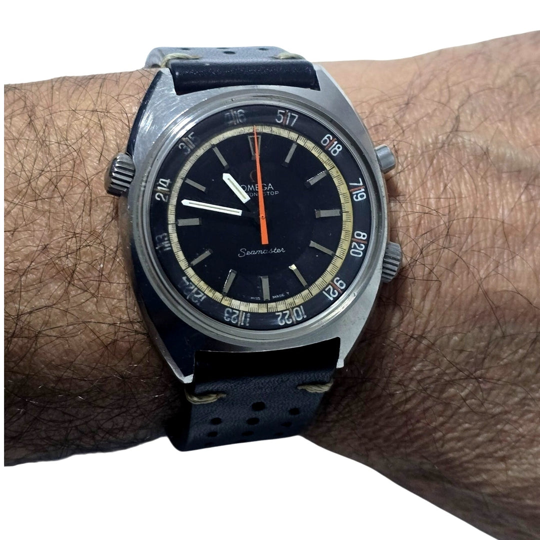 Vintage Omega Seamaster Chronostop Jumbo 24-Hour Ref. ST 145.008 c. 1969-70