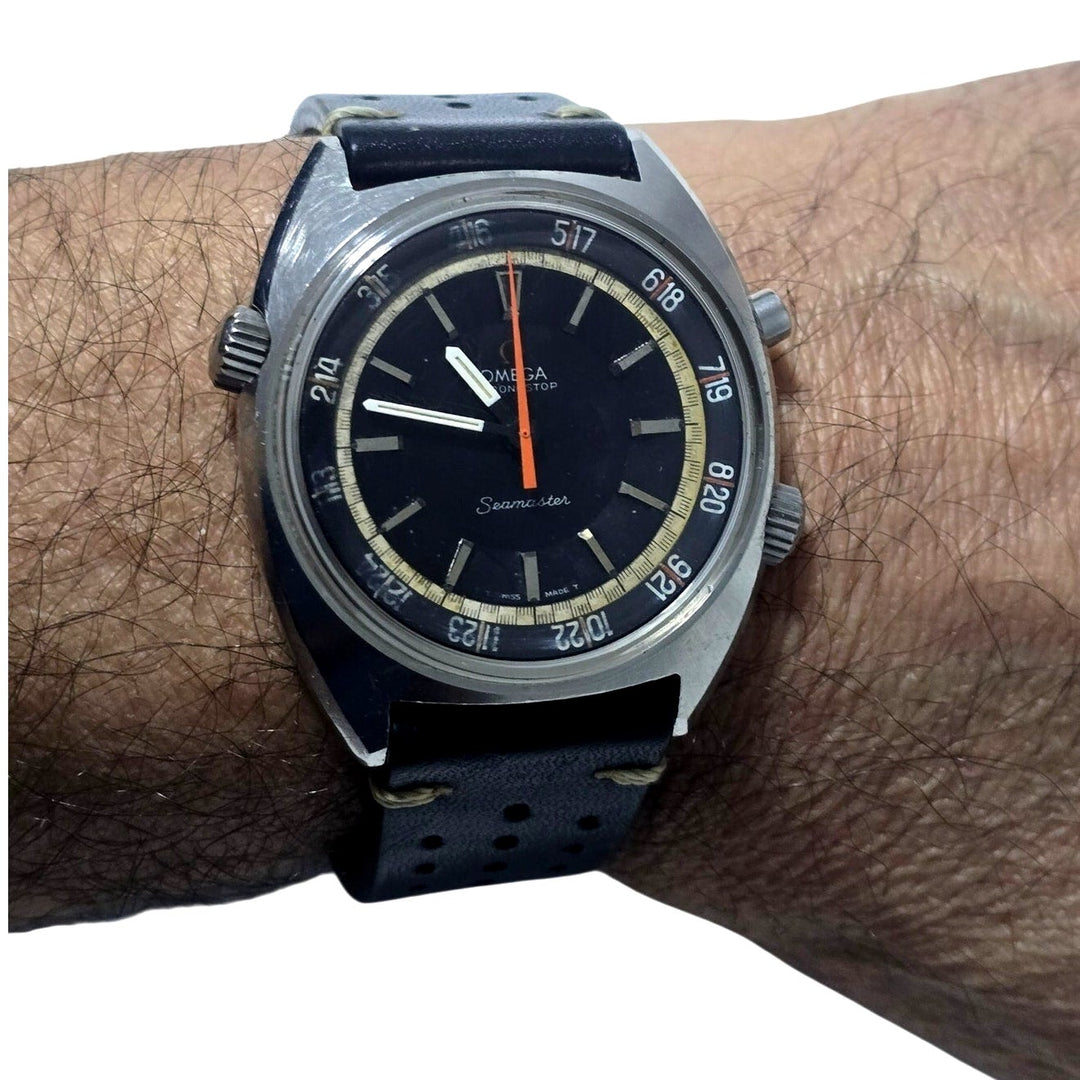 Vintage Omega Seamaster Chronostop Jumbo 24-Hour Ref. ST 145.008 c. 1969-70