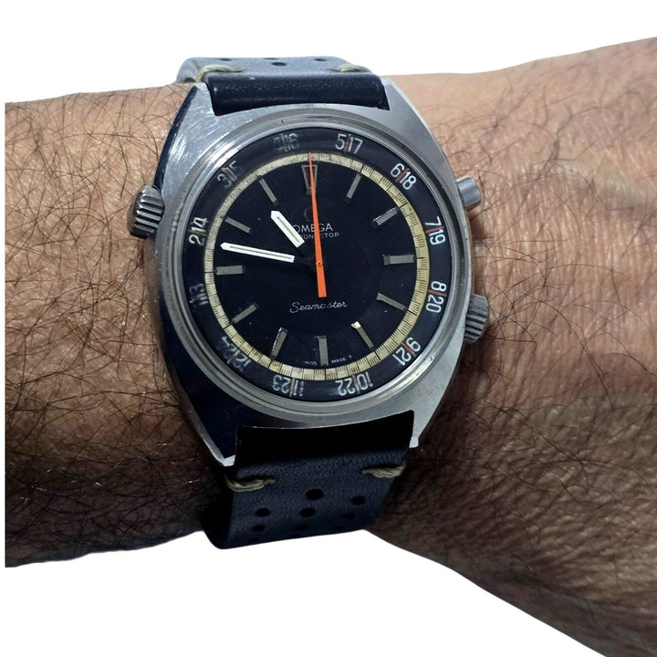 Vintage Omega Seamaster Chronostop Jumbo 24-Hour Ref. ST 145.008 c. 1969-70