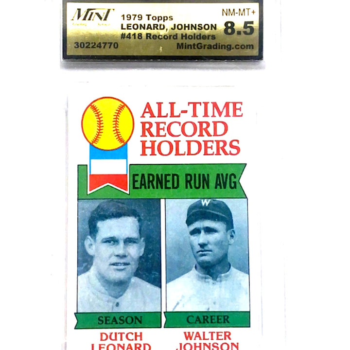 1979 Topps #418 Records Holder Leonard Johnson. NM-8.5