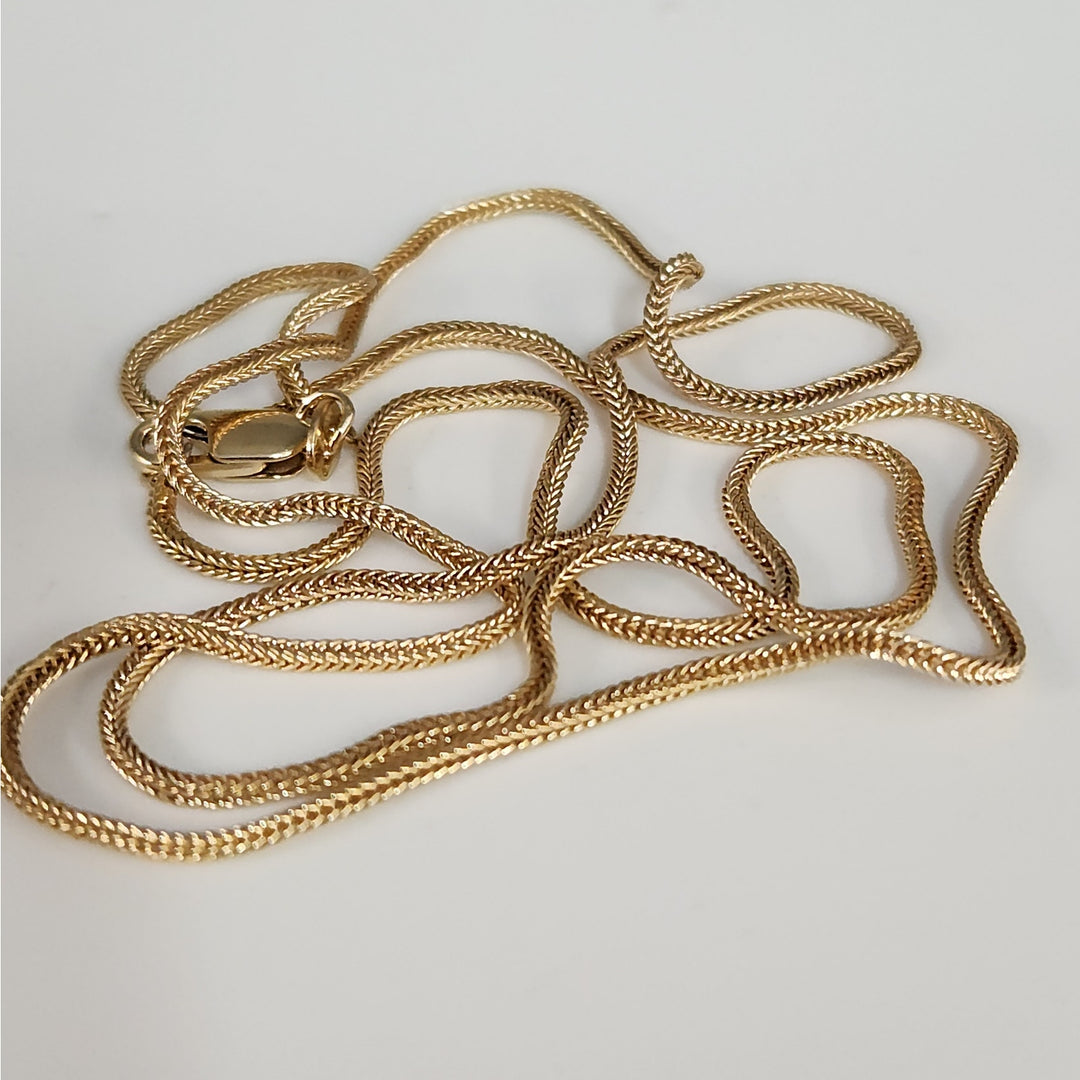 18 K Yellow Gold Snake Chain Necklace 24"