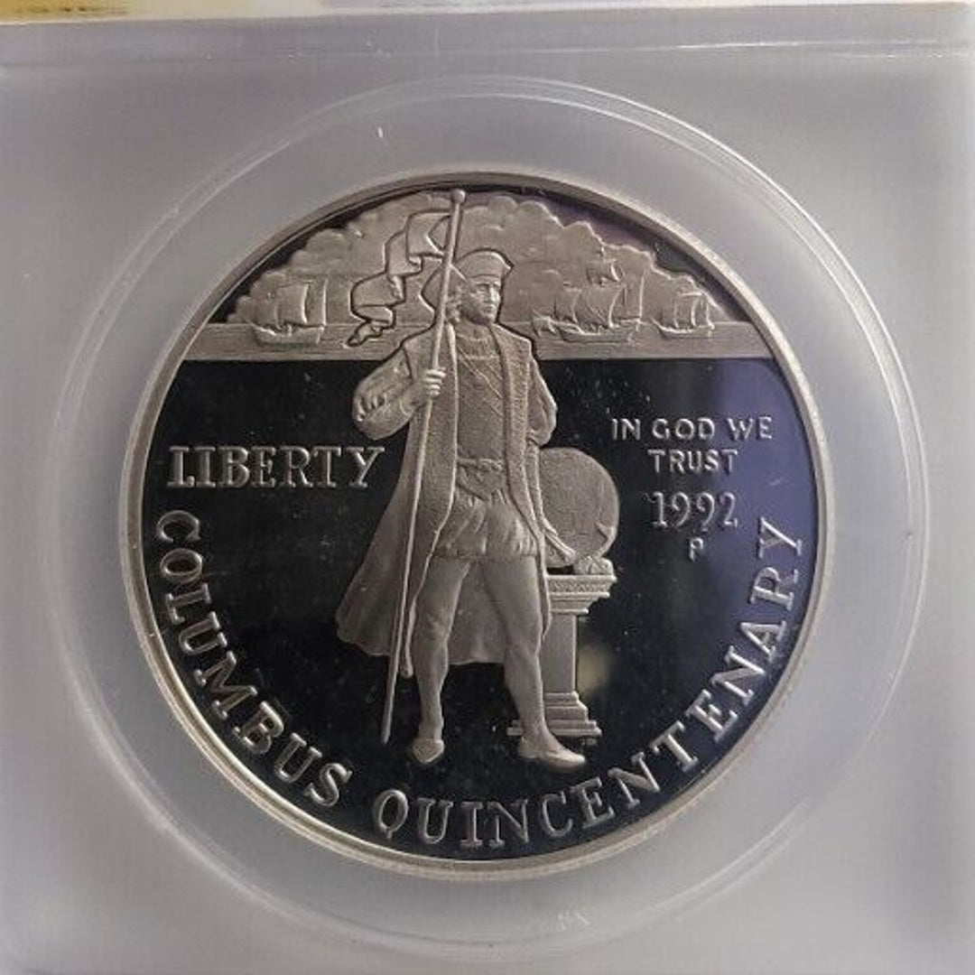 1992-P Silver Dollar Proof Columbus PF 68 DCAM