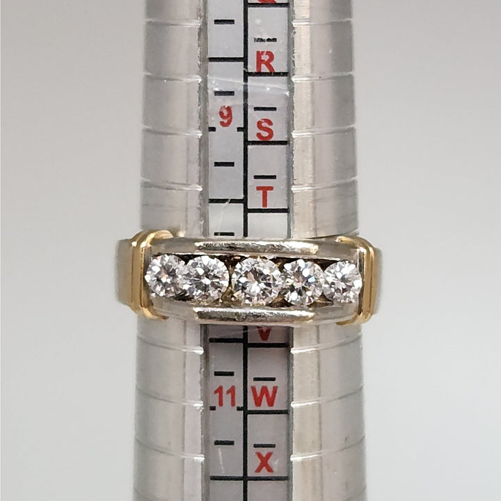 14k Two Tone Gold Diamond Ring Size 10.25